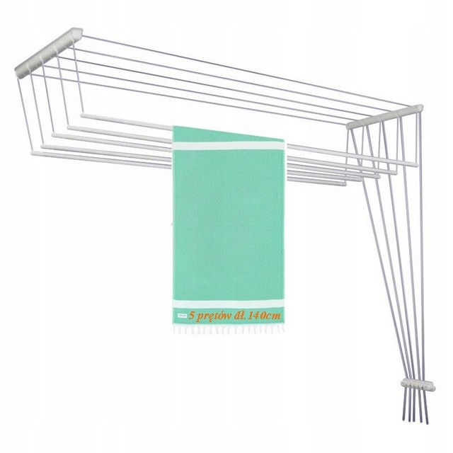 Levně Sušák Stropní Mars Do Koupelny 5-Tyčový délka 140 Cm