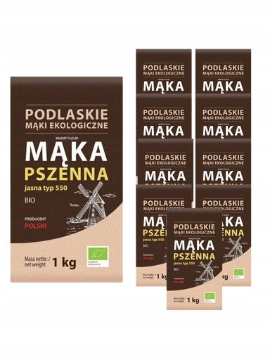 Levně 1X Bio Life Ekologická světlá pšeničná mouka 10 x 1 kg
