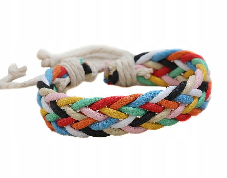 

R09 Bransoletka Męska Regulowana Przeplatana Gruba