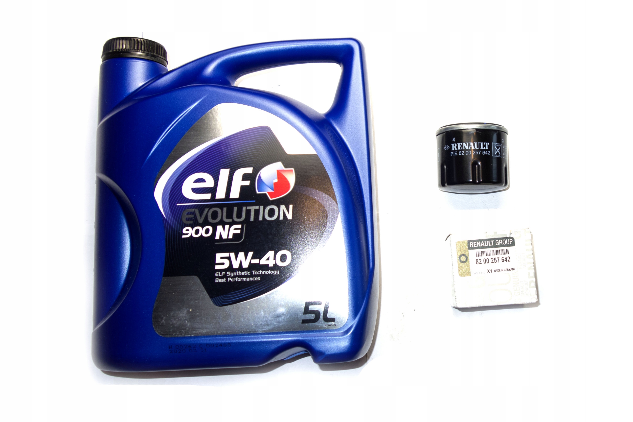 FILTR OLEJU + OLEJ ELF 5W-40 RENAULT 1.2 8V 16V