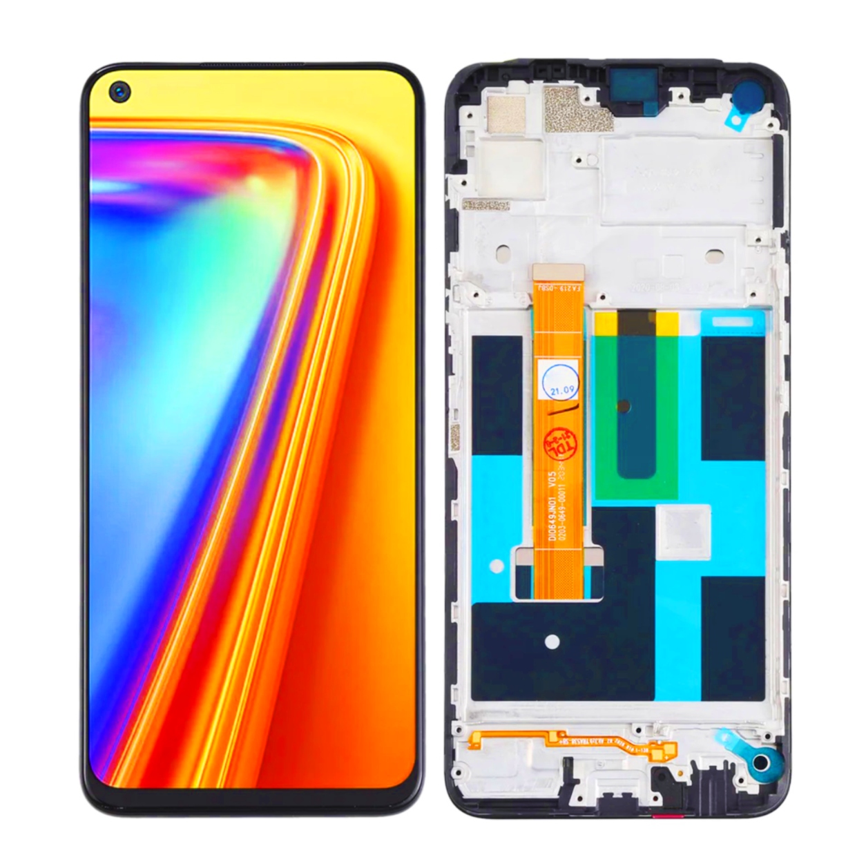 Originální LCD displej s dotykovou obrazovkou pro Realme 7 4G Ips RMX215 rámeček