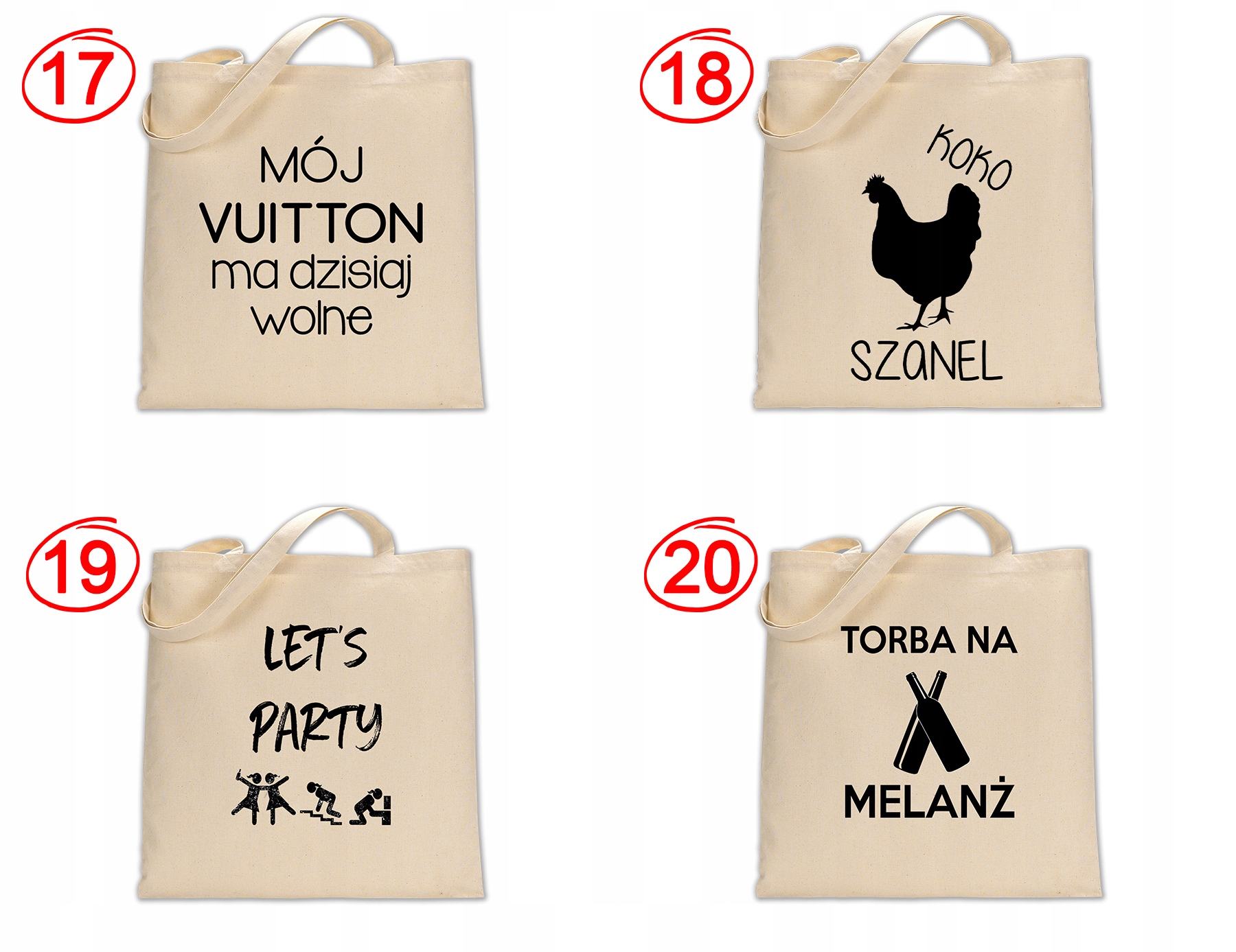 TORBA EKO TOREBKA Z NADRUKIEM NAPISEM WZORY Płeć uniseks