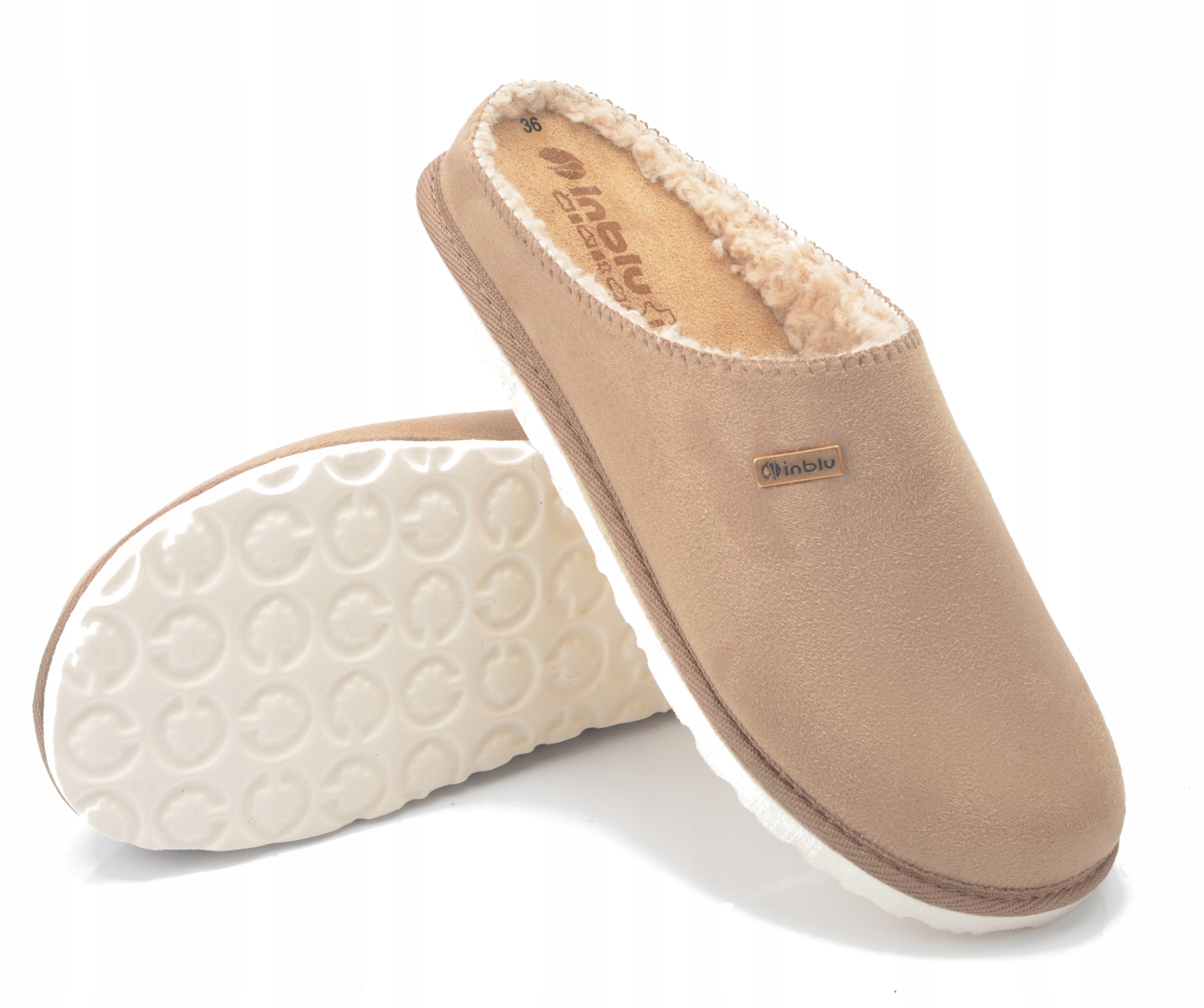 INBLU KAPCIE FUTRO KLAPKI DAMSKIE CS34 BAMBOSZE 38 Kod producenta CS-34