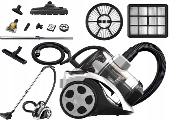 ODKURZACZ BEZWORKOWY KERCH MOCNY + TURBOSZCZOTKA! Zasięg pracy 7.5 m