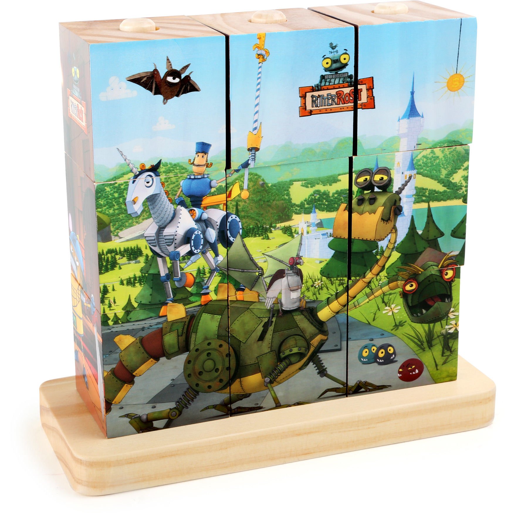 KLOCKI DREWNIANE RITTER ROST UKŁADANKA RYCERZ BLASZKA SMALL FOOT Wiek dziecka 3 lata +