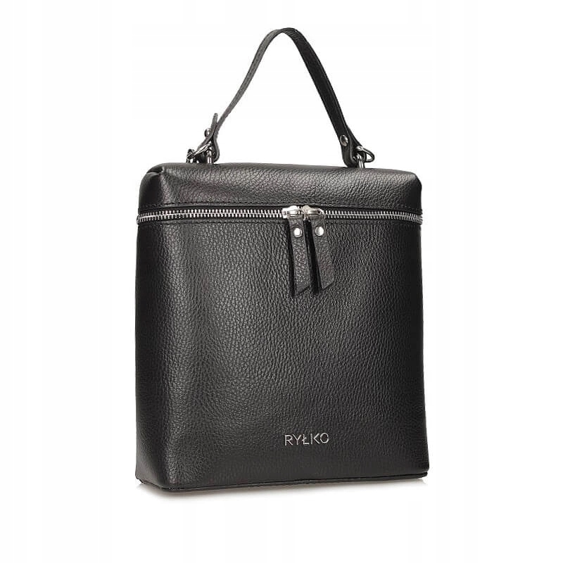 Černý elegantní kožený Batoh Ryłko R40824TB_UV6