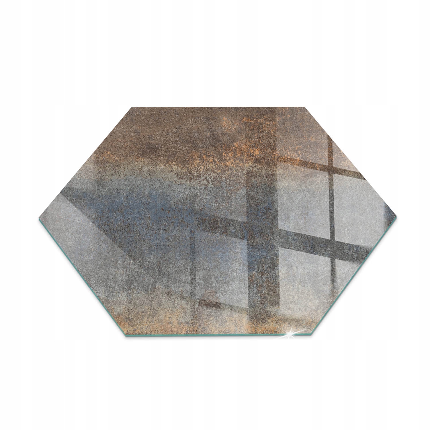 Tvrzené Sklo Krytka pod kozu Abstraktní texturovaný vzor Hexagon 40 cm