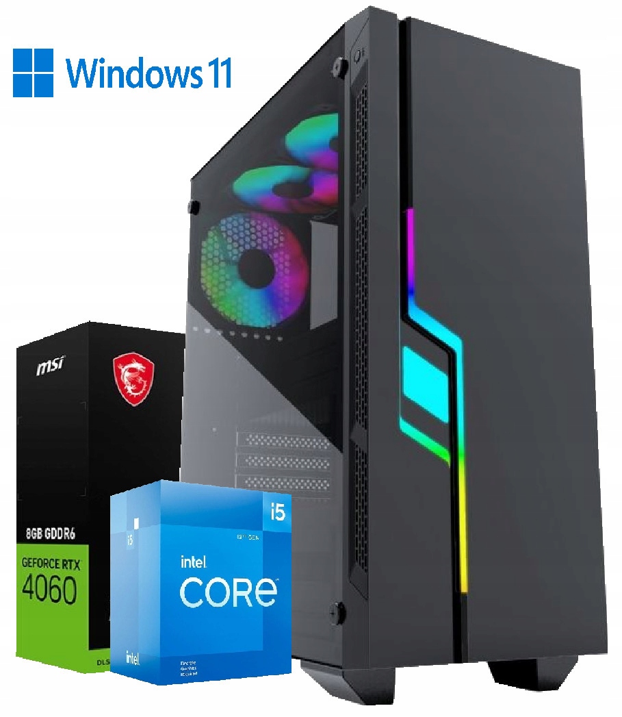Počítač I5 12400F Rtx 4060 32 Gb DDR4 960 Gb M2 Win11