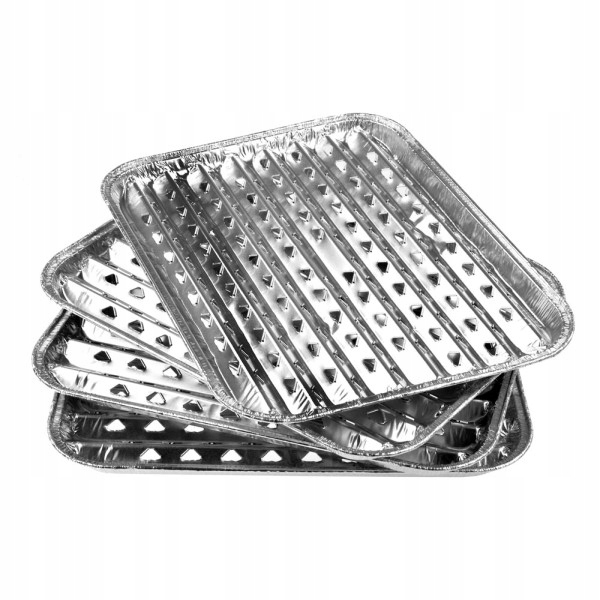 Tacki aluminiowe 4 sztuki na grilla 28cm