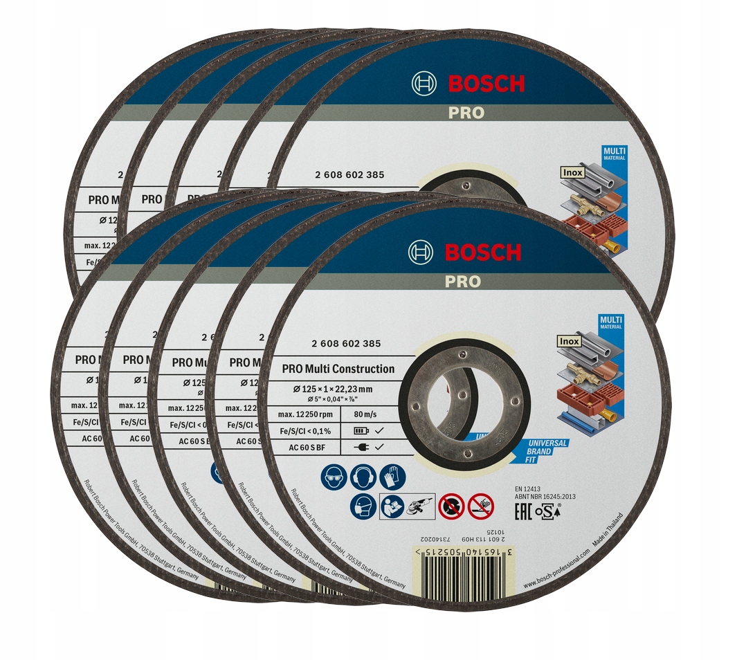 Bosch tarcza do wszystkiego 125x1,0 mm 10 sztuk