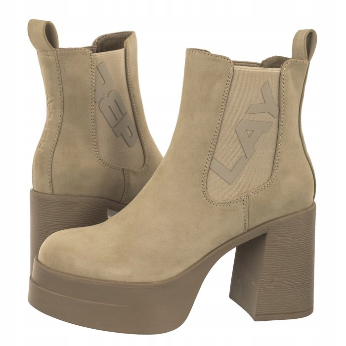 Boty Kotníkové Boty Replay Angela Chelsea Low GWP5S Béžová