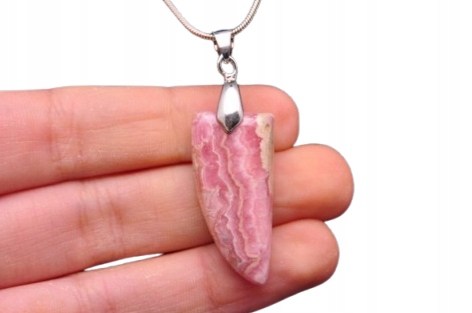 * Rodochrozit Argentina Unikátní Tvar Krásný Přívěsek Č. 1 *