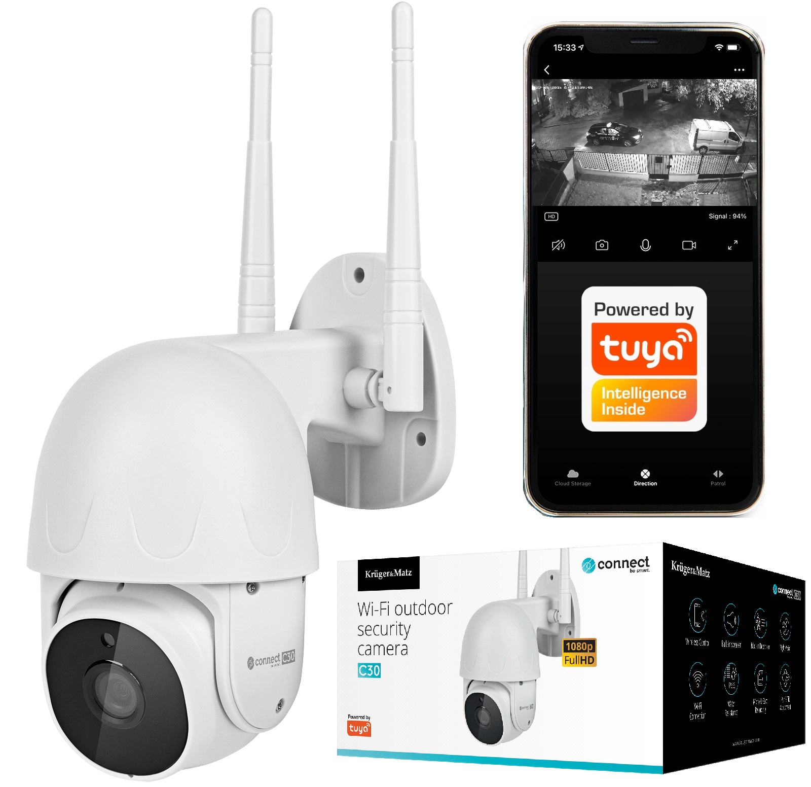 KAMERA IP CONNECT C30 TUYA 1080P ZEWNĘTRZNA WI-FI