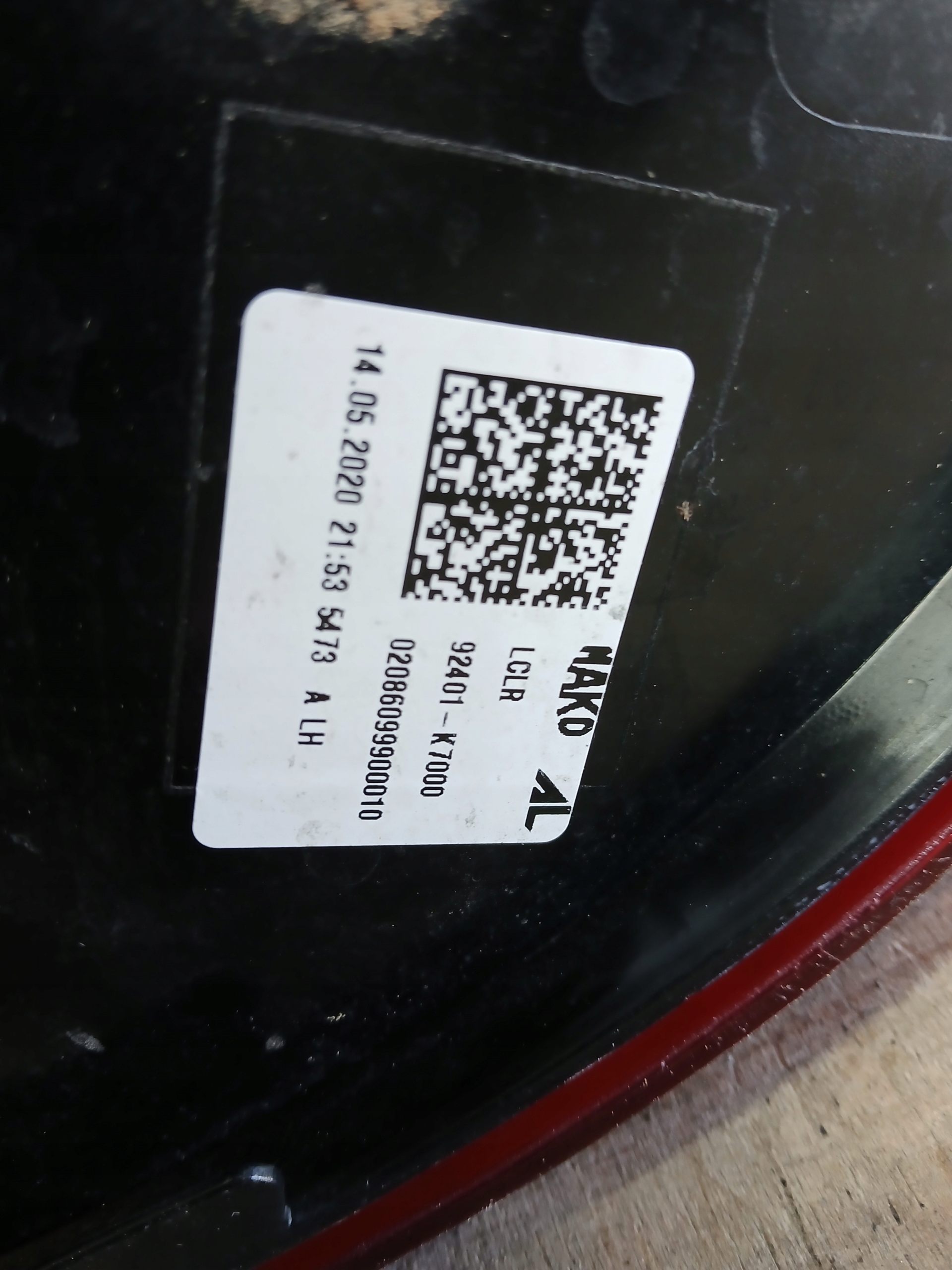 light rear part left HYUNDAI I10 III 3 19- 92401-K7000