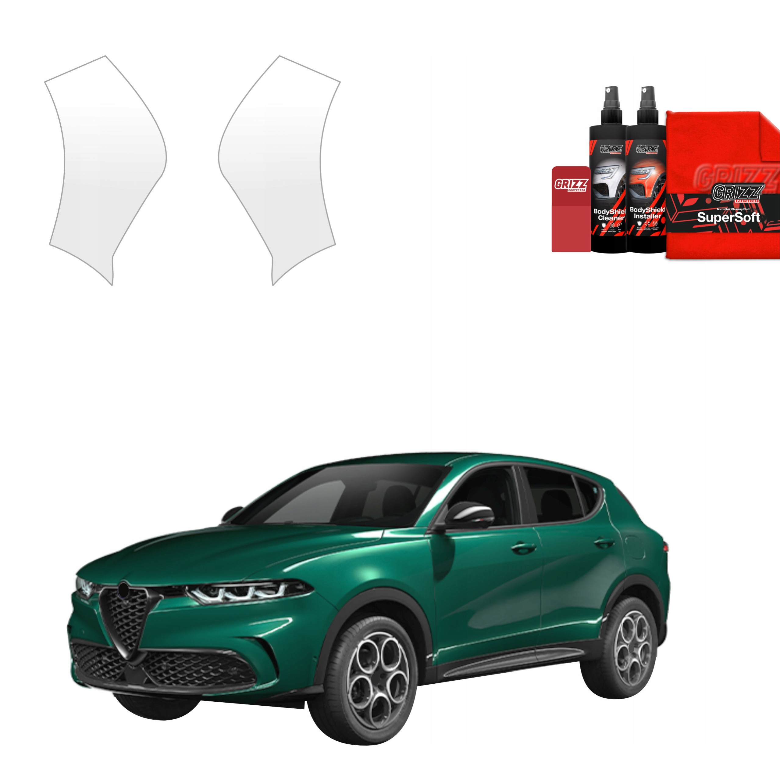 2v1 Fólie na nárazník Ppf pro Alfa Romeo Tonale (2022-2025) Grizz
