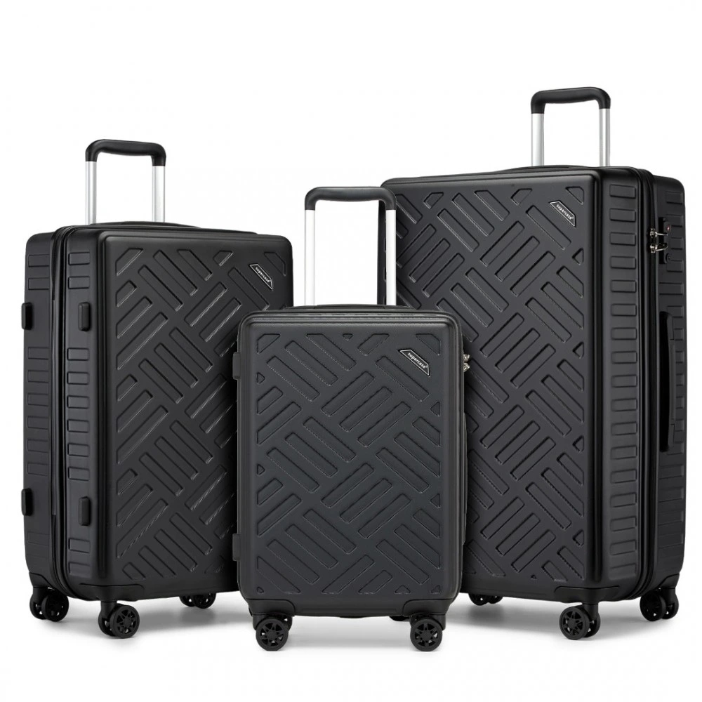 Sada kufrů Supercase 3 ks geometrický vzor Abs+pc 31/56/85 L černá