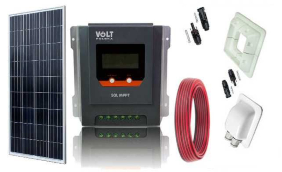 ZS180WMPPT10A - Комплект солнечной панели 180W Camper 10A MPPT монтаж
