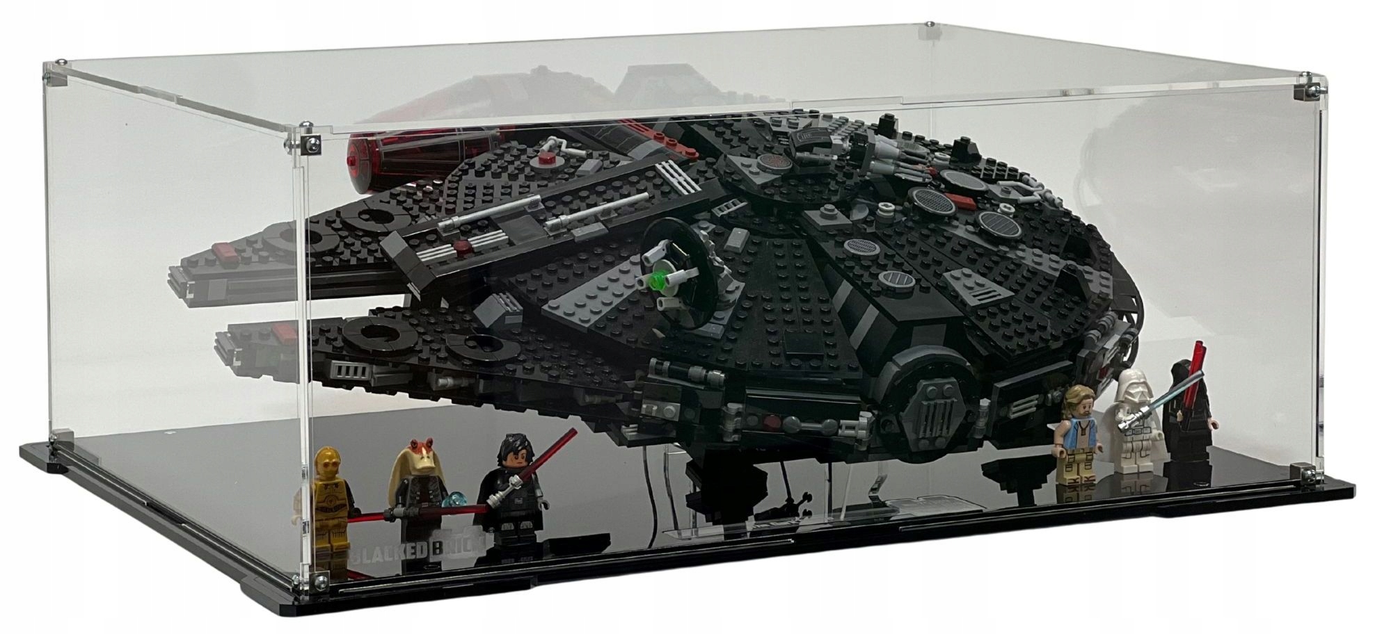 Horizontálna vitrína Blacked Brick pre Lego 75389 Star Wars Sokol Millennium
