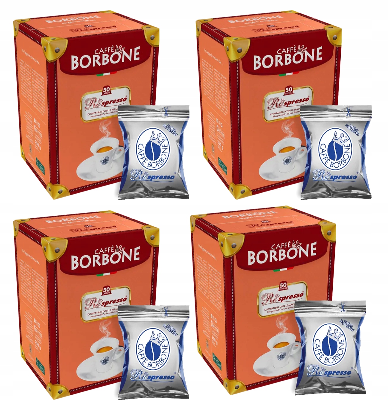 Levně Kapsle pro Nespresso Borbone Respresso Blue Blend 4 x 50 (200ks)