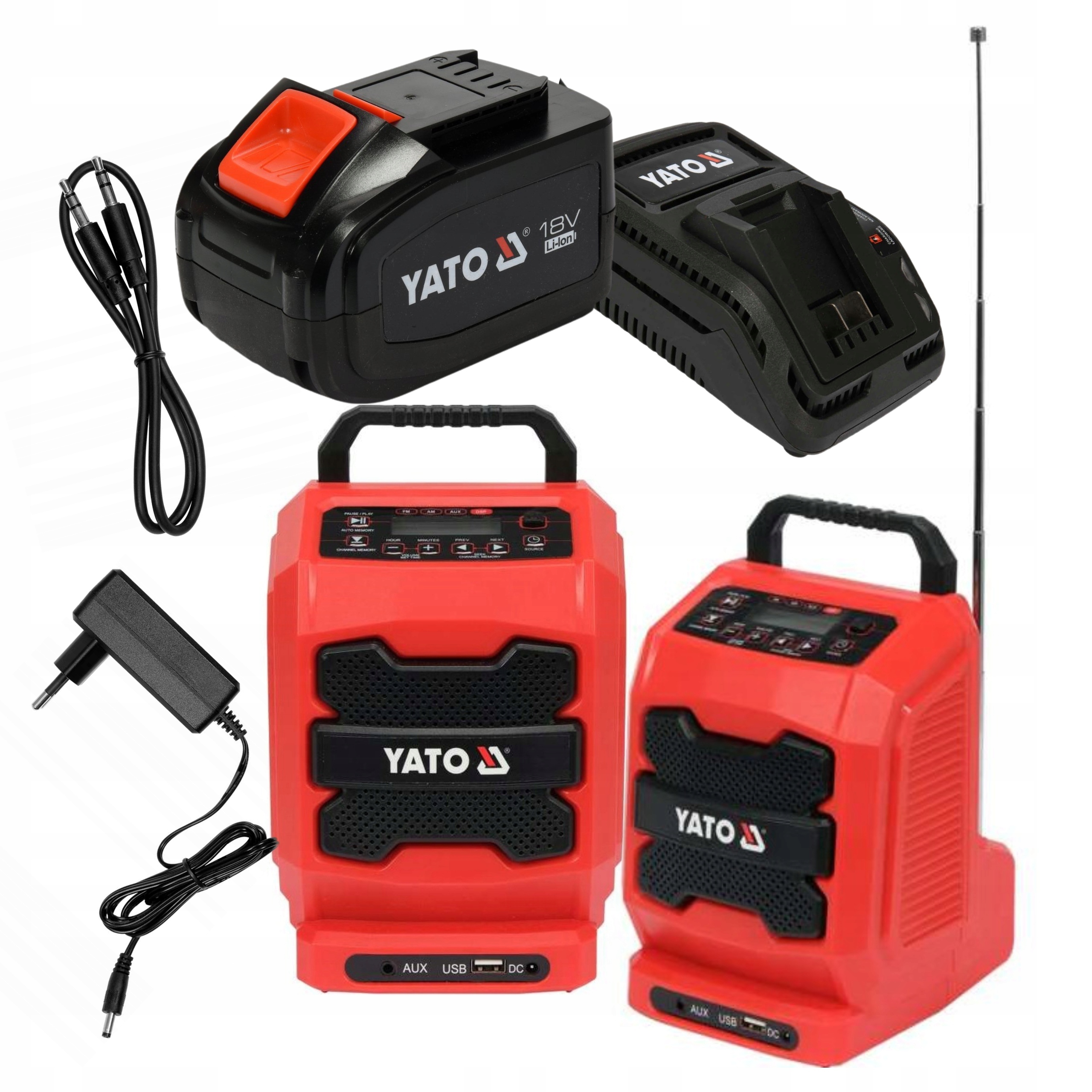 YATO RADIO BUDOWLANE AKUMULATOROWO SIECIOWE +6Ah