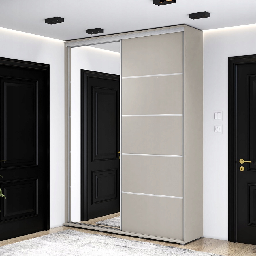 Szafa przesuwna VERA ALU 170x242x45 WYSOKA PÓŁKI