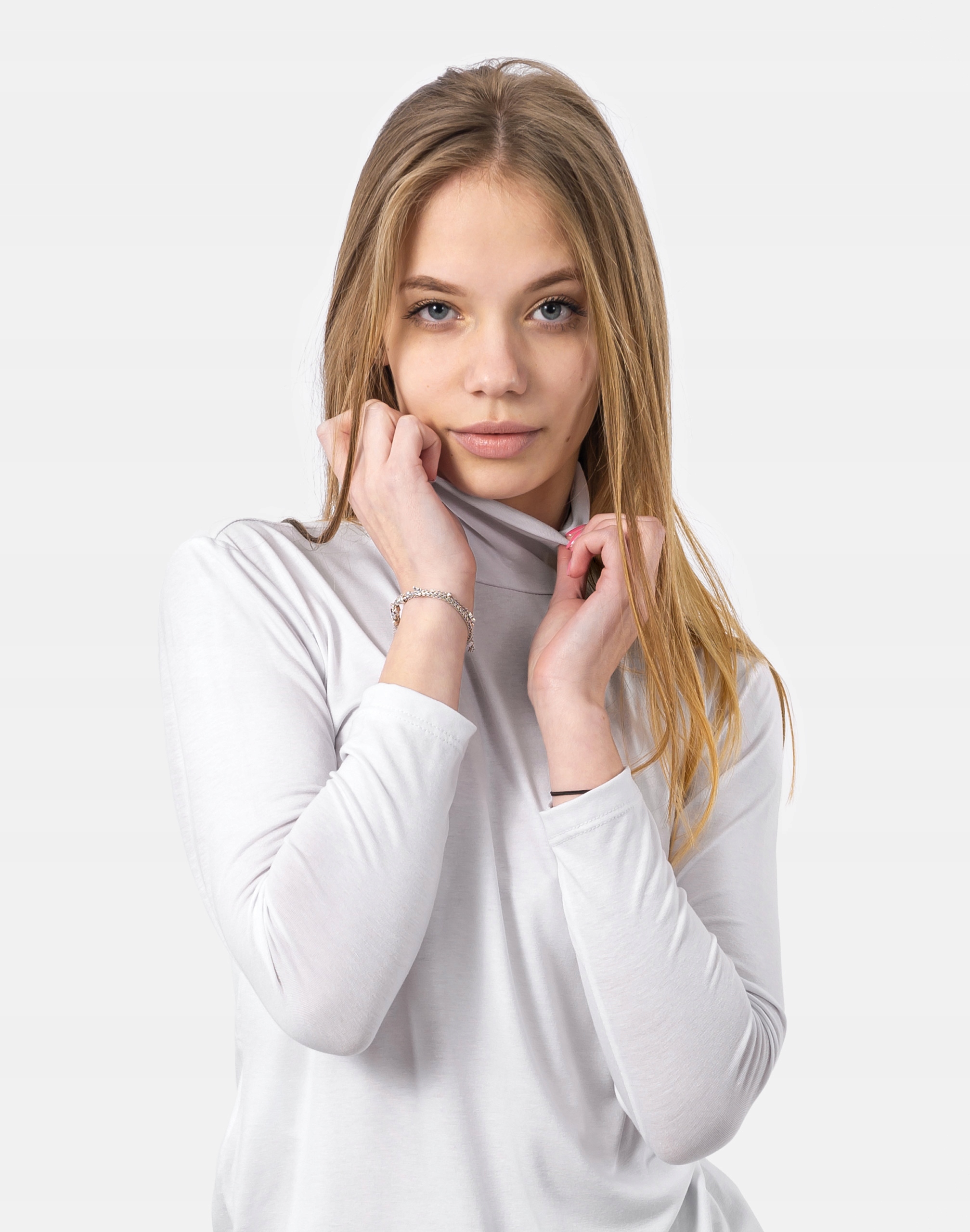 Golf damski cienki sweter Golfy Montpellier 01 r L Szerokość w ramionach 37 cm