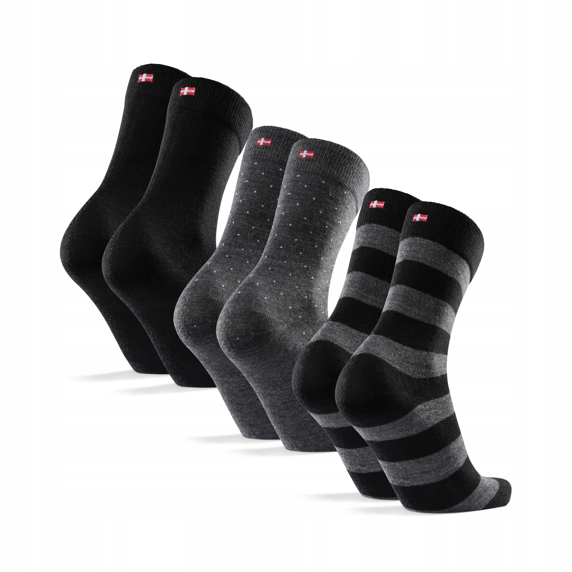 Ponožky Merino vlna Danish Endurance Klasické unisex 3-Pak 39-42