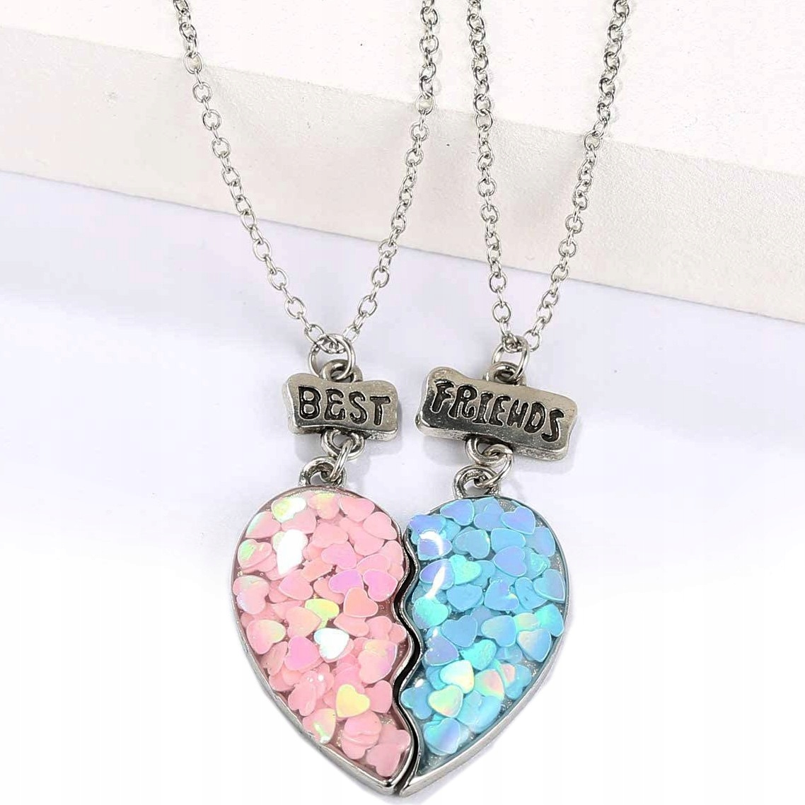 

Naszyjnik Przyjaźni łańcuszki przyjaciółek Bff x2