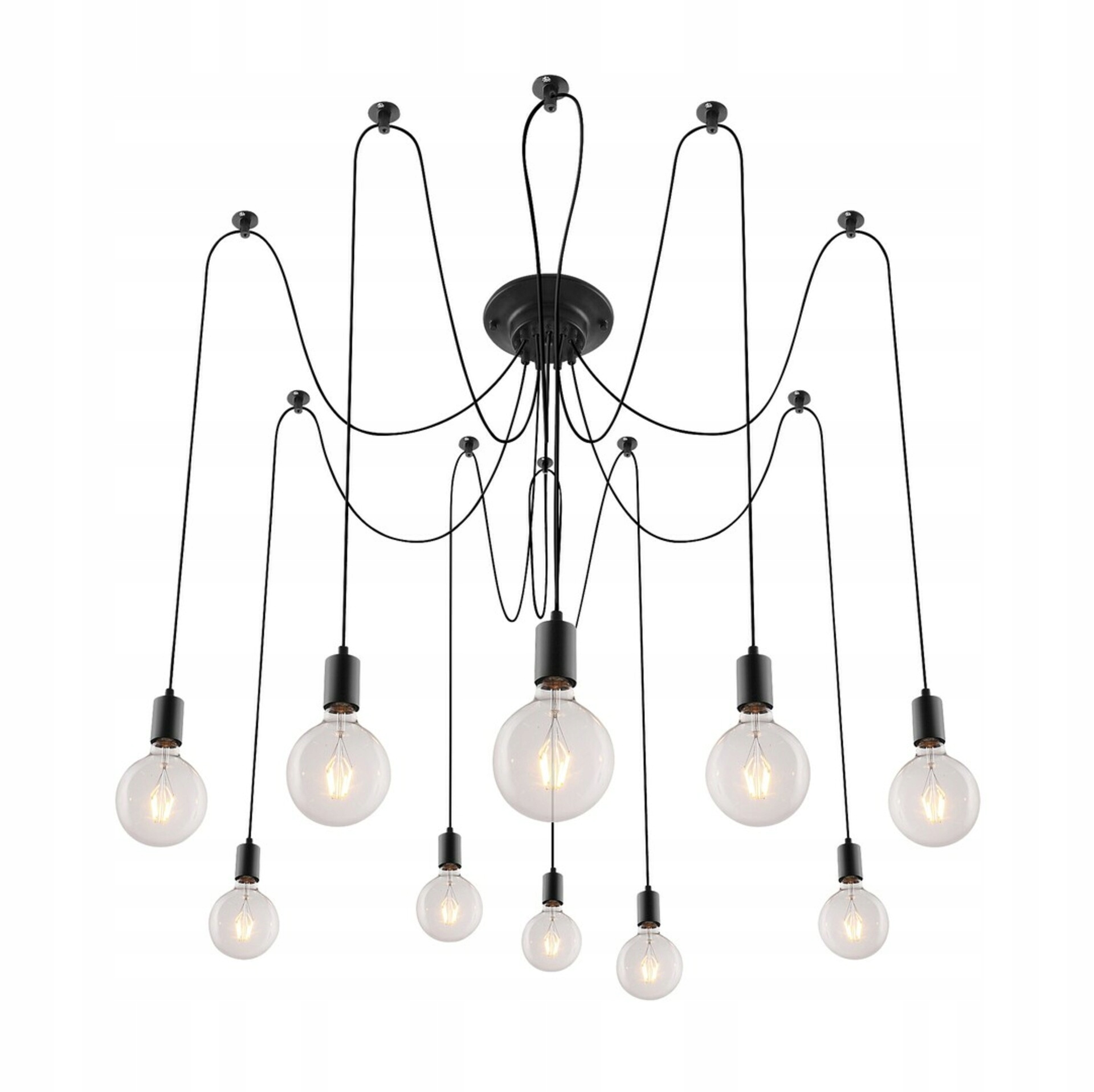 Rabalux závesné svietidlo Caspar E27 10x Max 60W matná čierna 2224