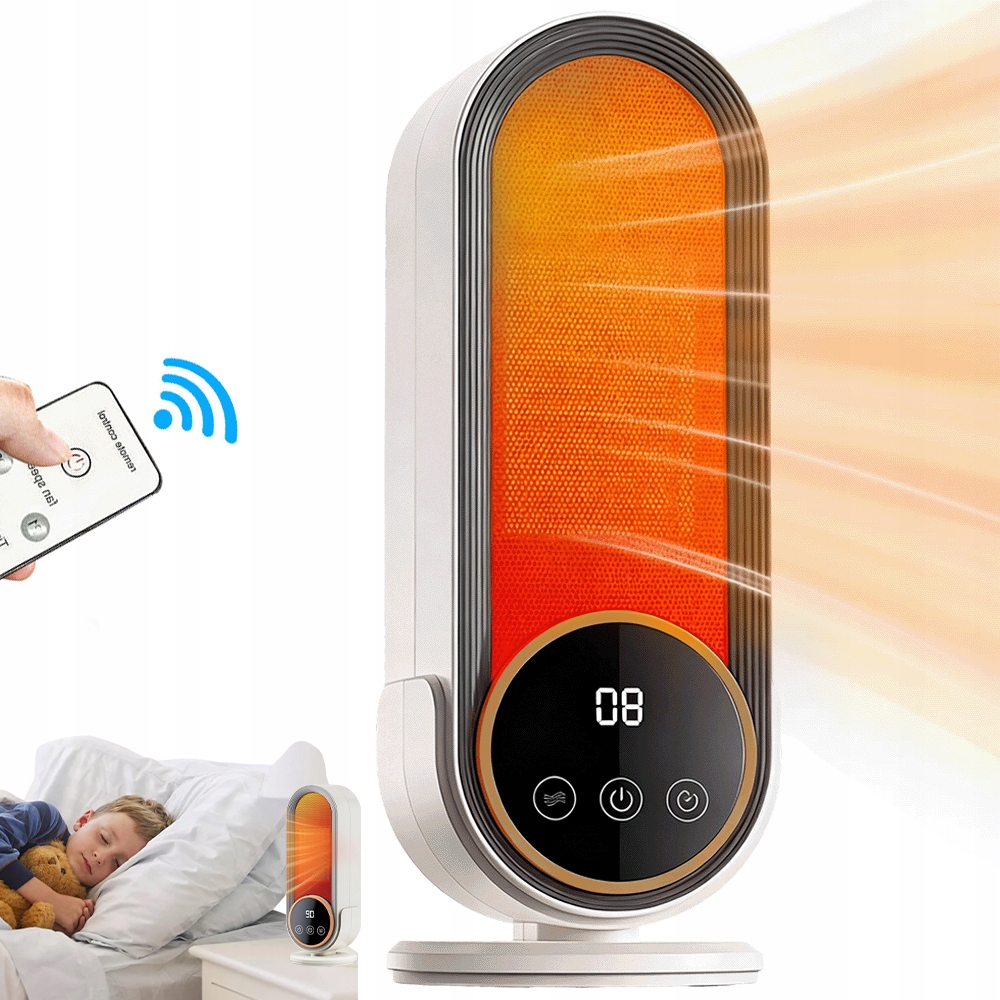 Elektrický ohřívač 1200 W s Led displejem a dálkovým ovládáním
