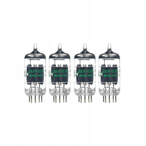 6189W 5963, 12AU7, ECC82 lampa Jan Ge Nos Usa 4 ks vybraná štvorcová