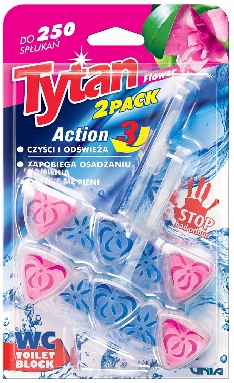 

Tytan Zawieszka Do Wc Action 3 Kwiatowa 2x40g