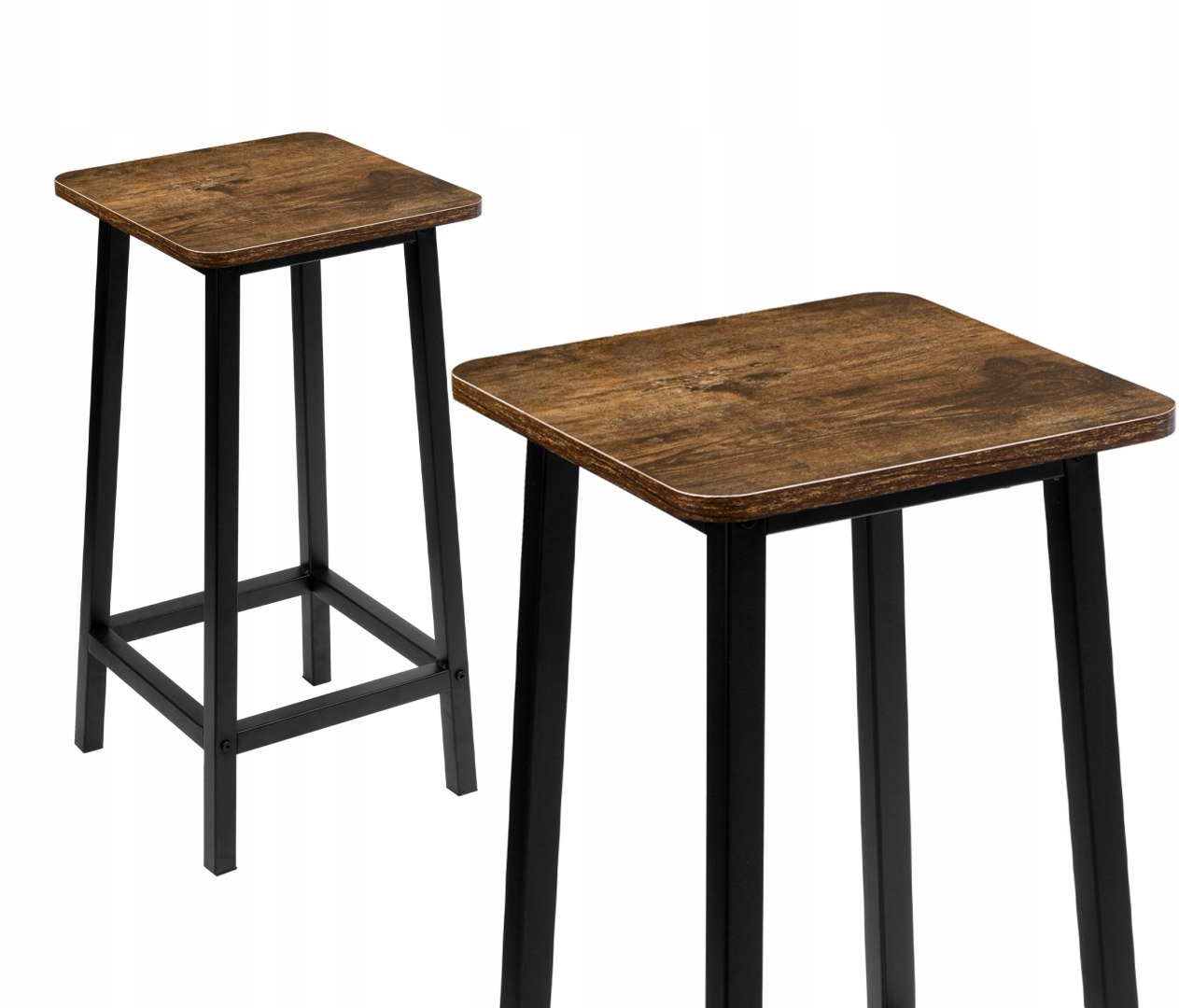 Barová Židle Vysoká Stolička Loftová 65 cm