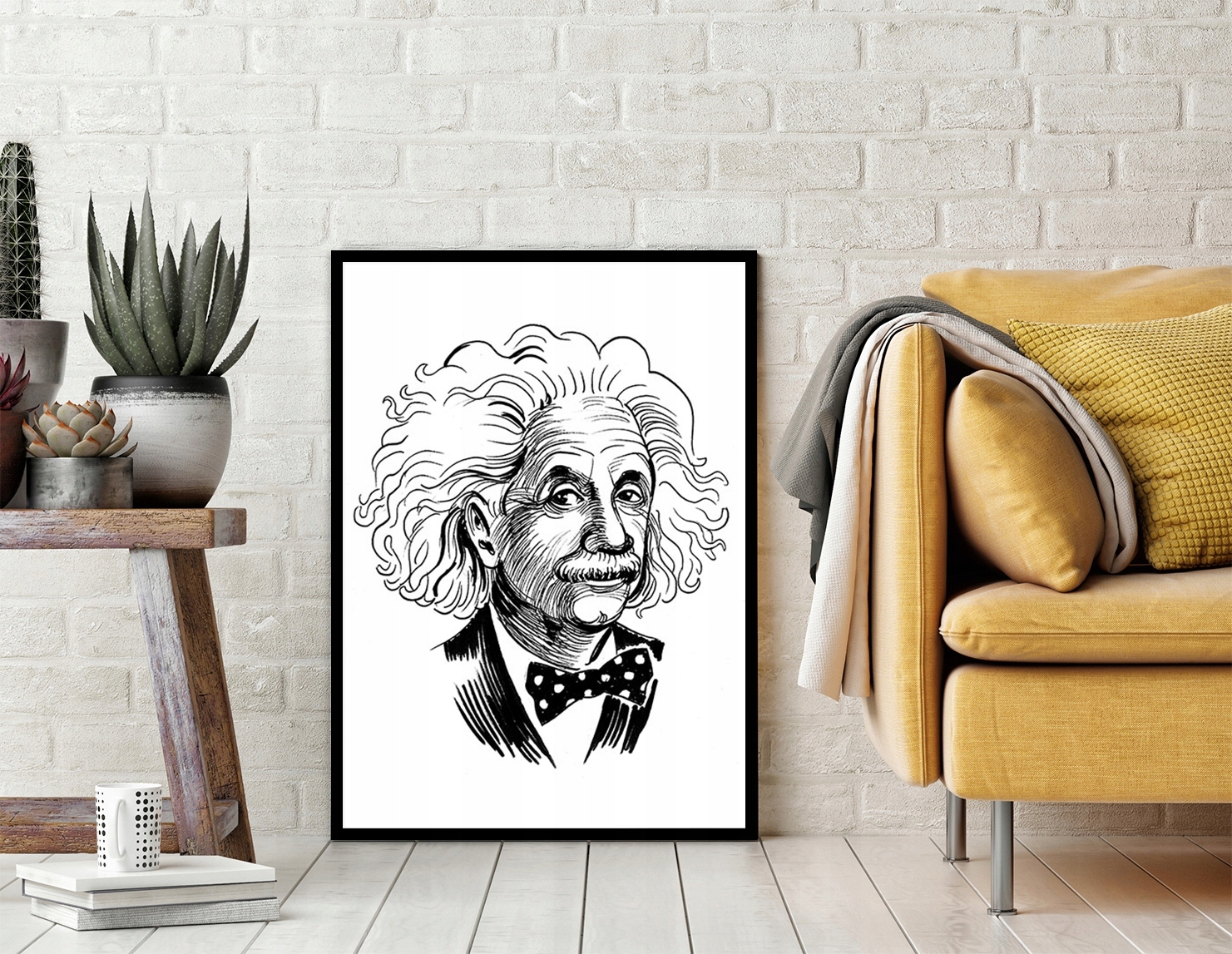 OBRAZ PLAKAT W RAMIE 33x43 cm Einstein P1401 Format pionowy