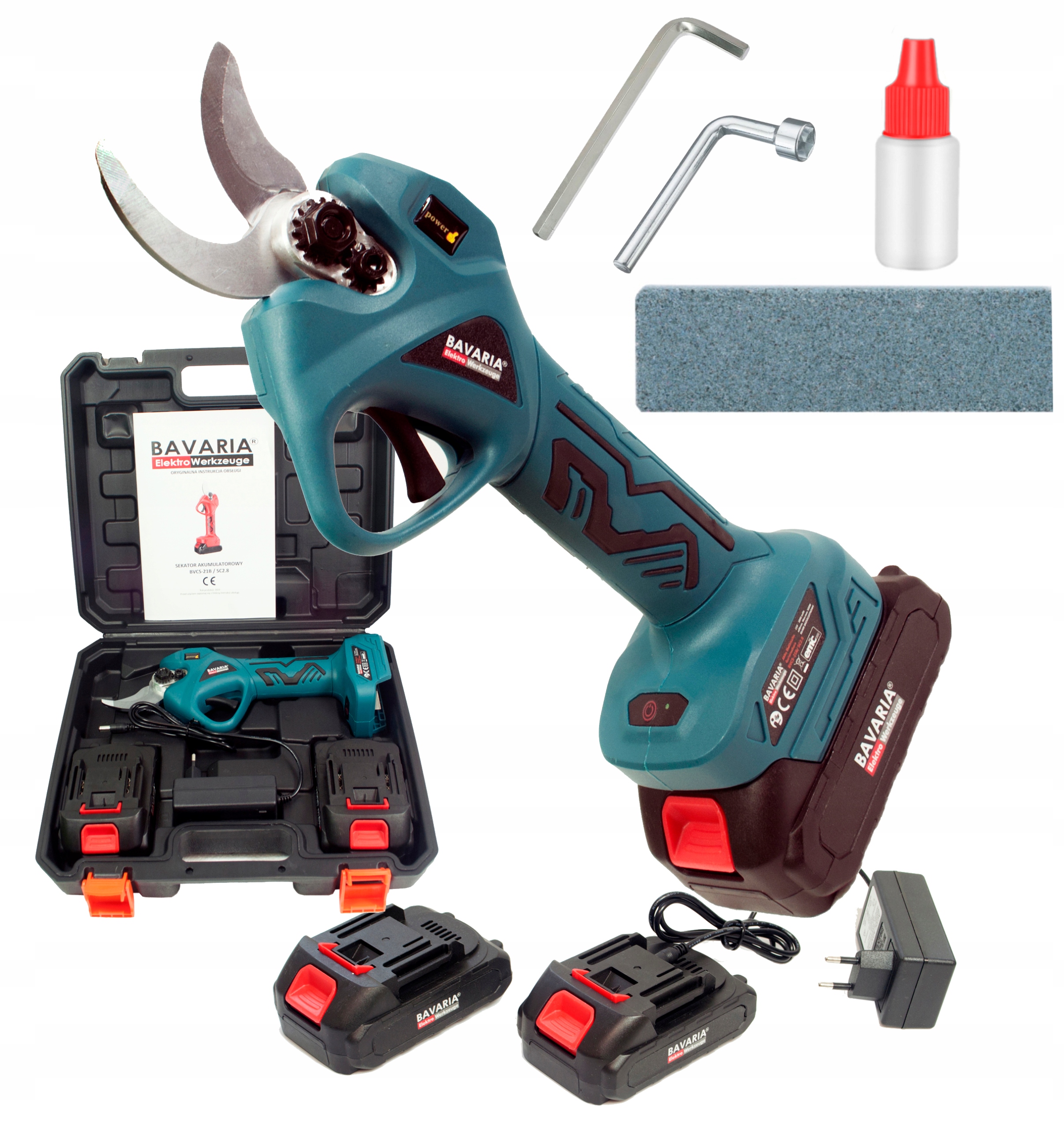 Sekator Akumulatorowy Nożyce Elektryczne Bezszczotkowy 21V 300W Bavaria