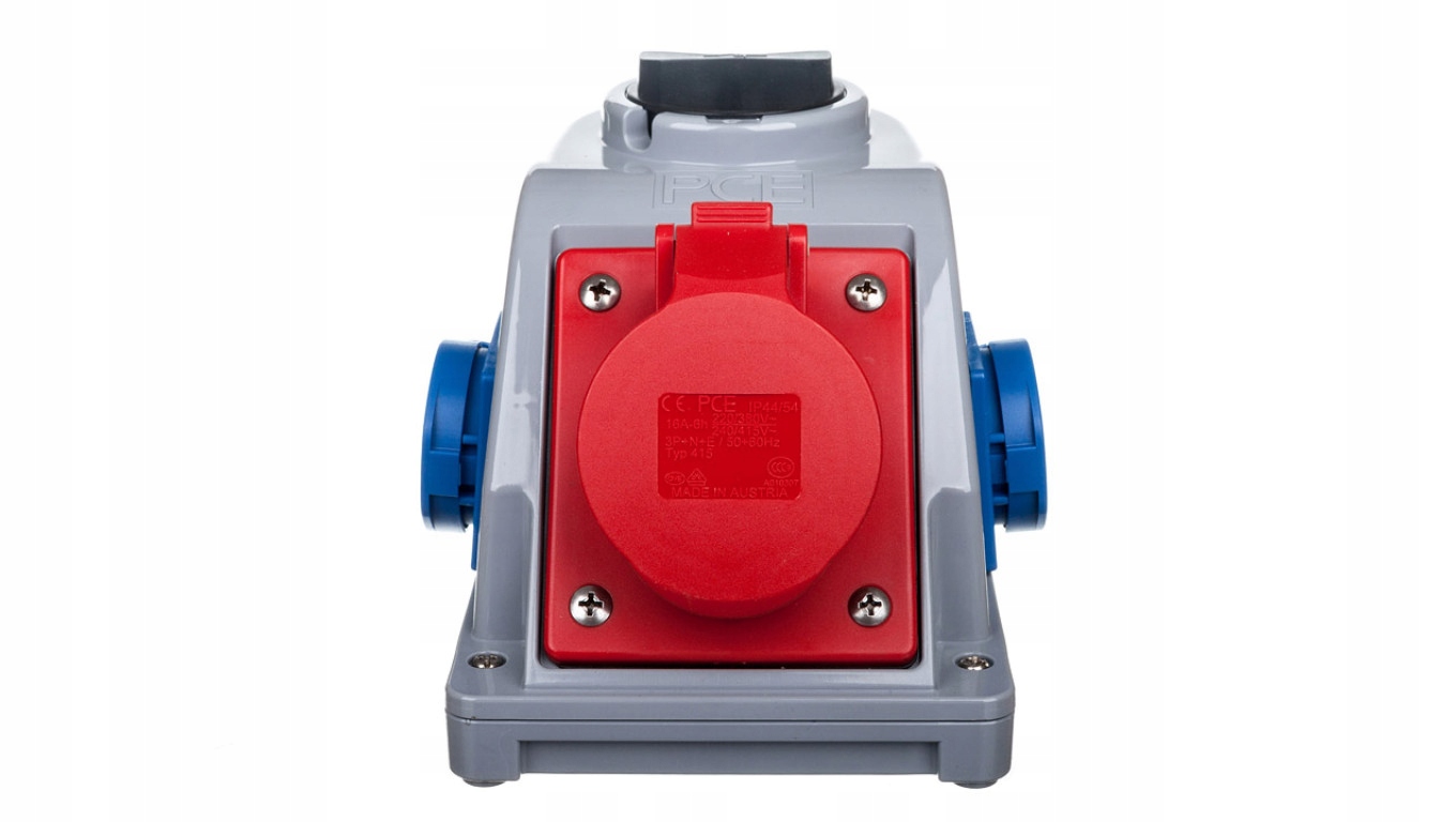 Zásuvka s vyp. „combo-pol“ IP44 16A 400V 3P+Z+N zásuvky 2x230V vyp. 0-1