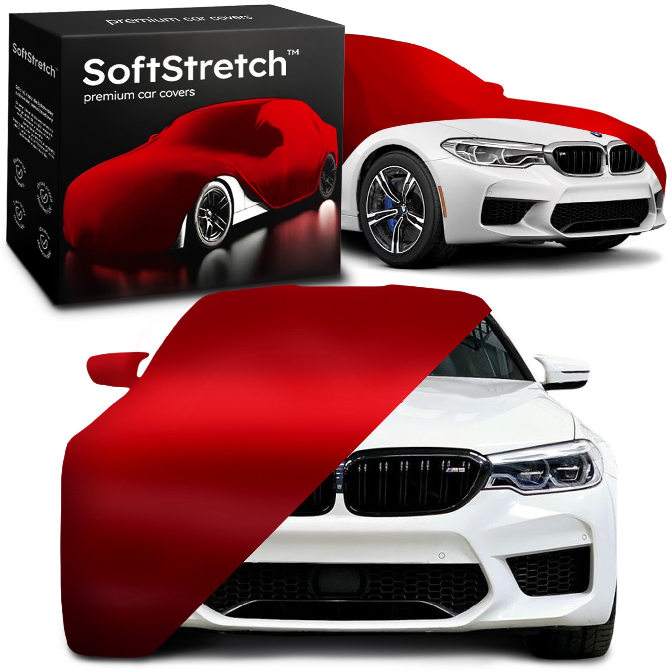 Kryt do auta SoftStretch pro Bmw M5 F90 červený