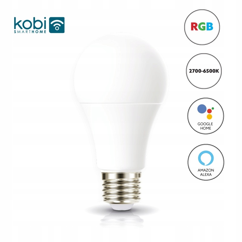 Inteligentna Żarówka SMART LED 9,5W E27 RGB WiFi