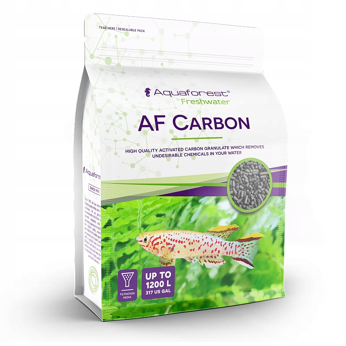 Aquaforest Carbon Fresh Aktivní Uhlí 1 Kg Pro Akvárium Filtrace Vody