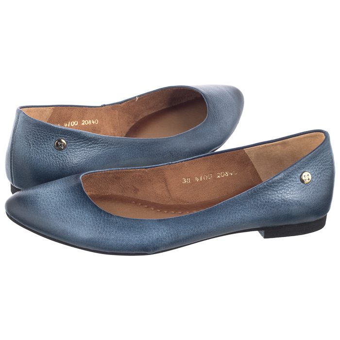 Dámské kožené balerínky Maciejka 04100-17 modré