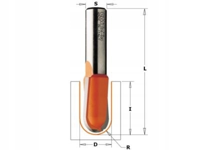Cmt 914.095.11 Zaoblovací fréza Hm R4,75 Třmen 8 mm