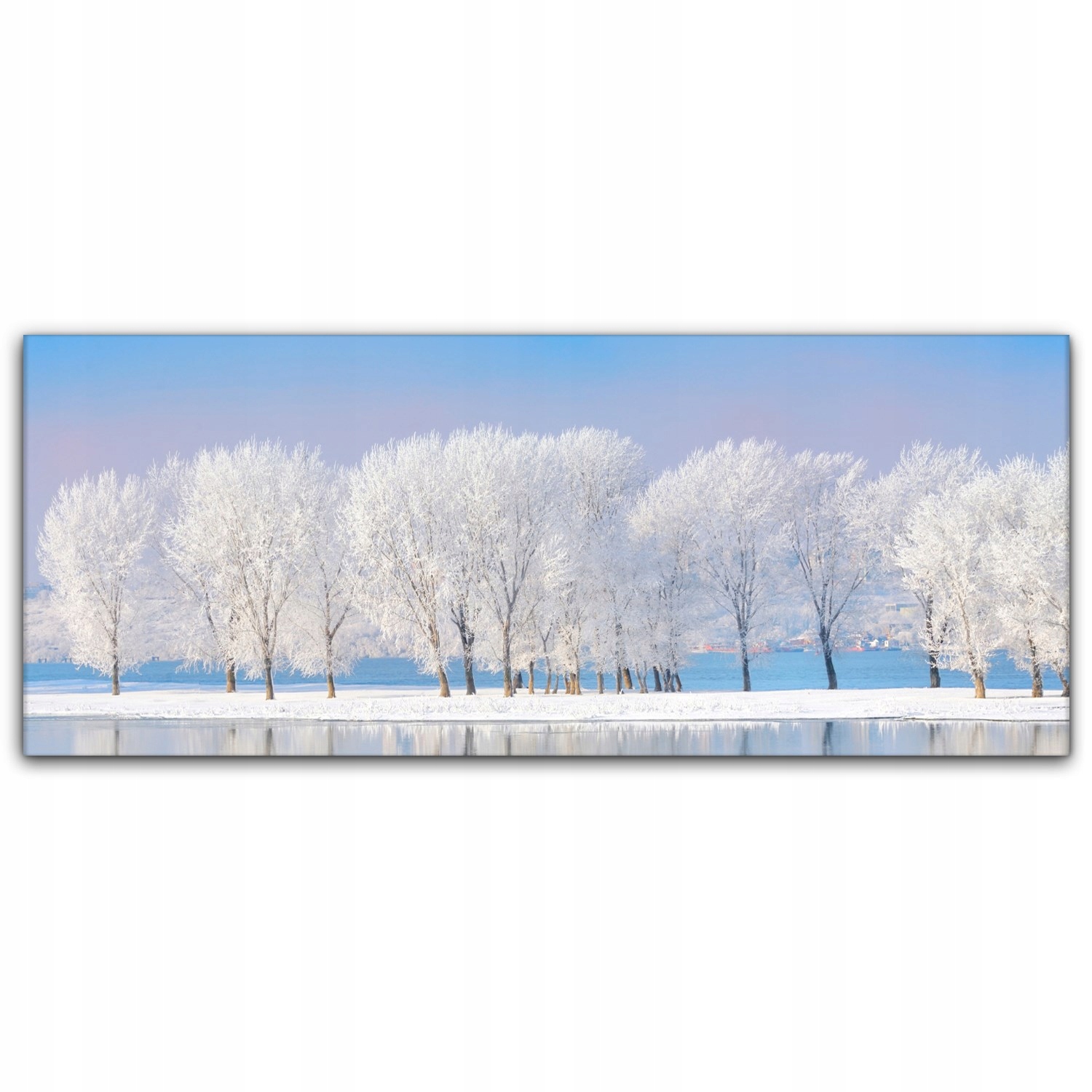 

Canvas na ramie na ścianę 125x50 Zima Drzewa Mróz