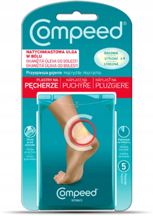 

Compeed Plastry na pęcherze, średnie 5 szt.