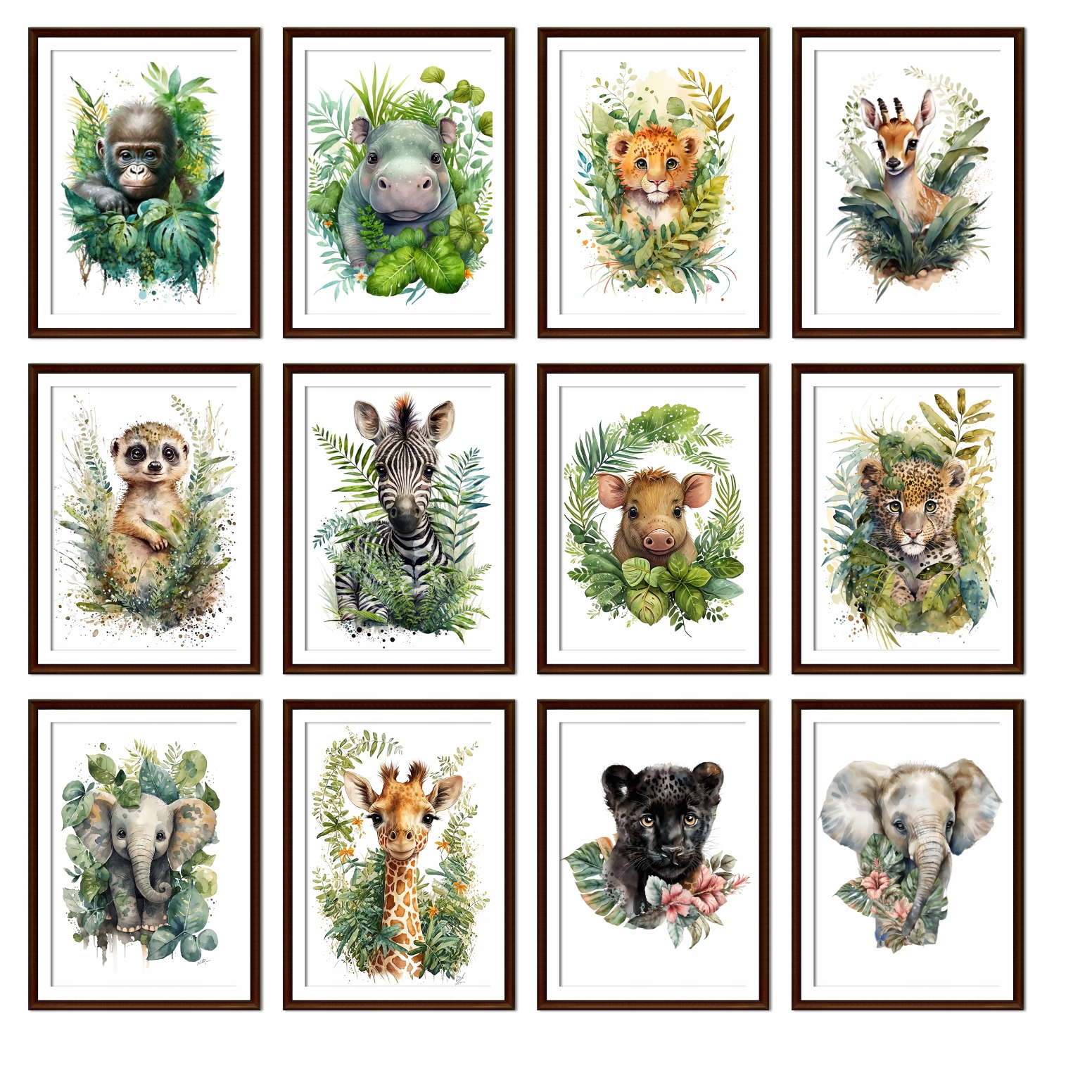 OBRAZKI DO POKOJU DZIECIĘCEGO SAFARI ZESTAW PLAKATY A3 imię dziecka Kod producenta A3