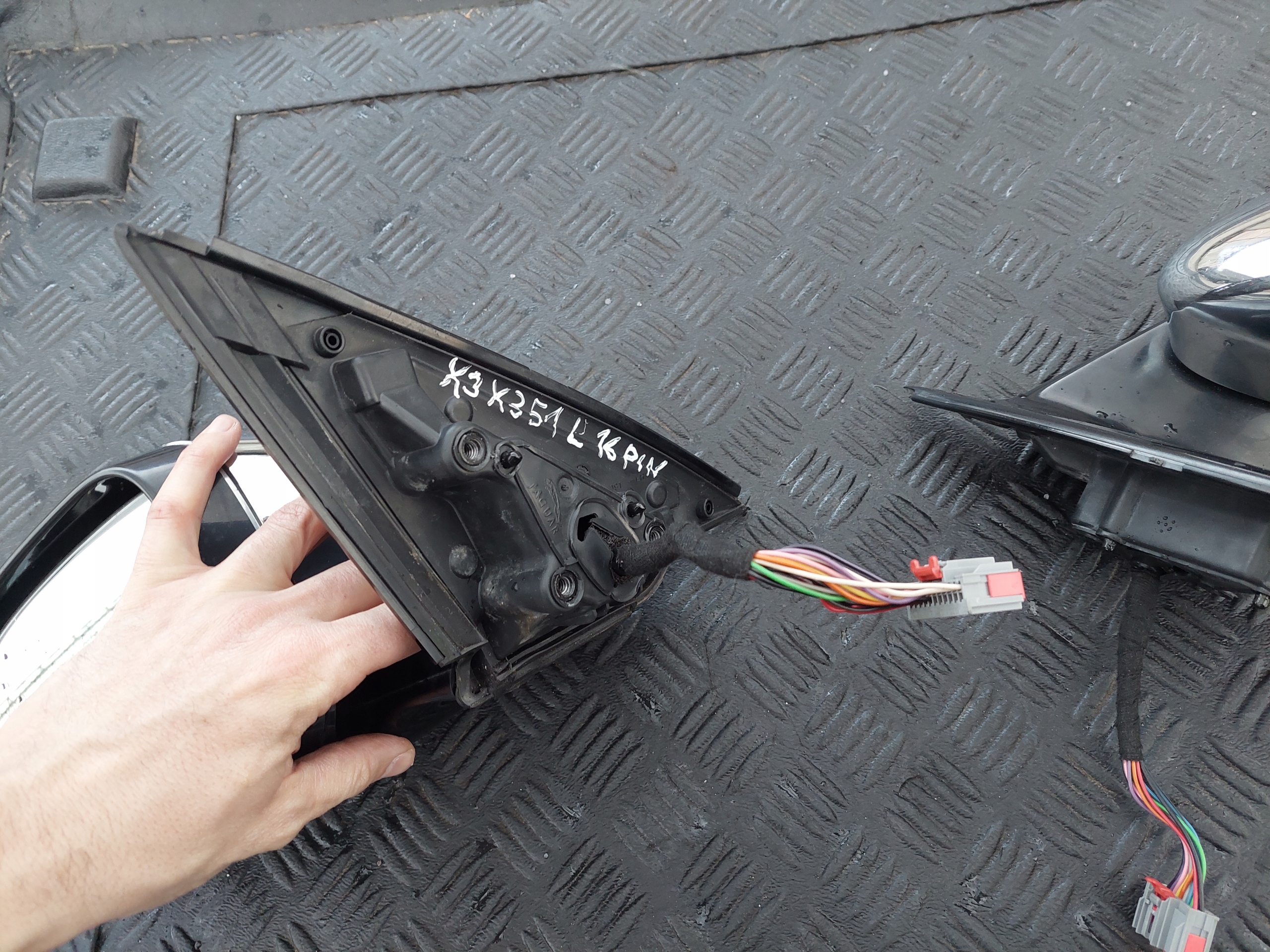 mirror right 14 PIN CHROM JAGUAR XJ IV X351