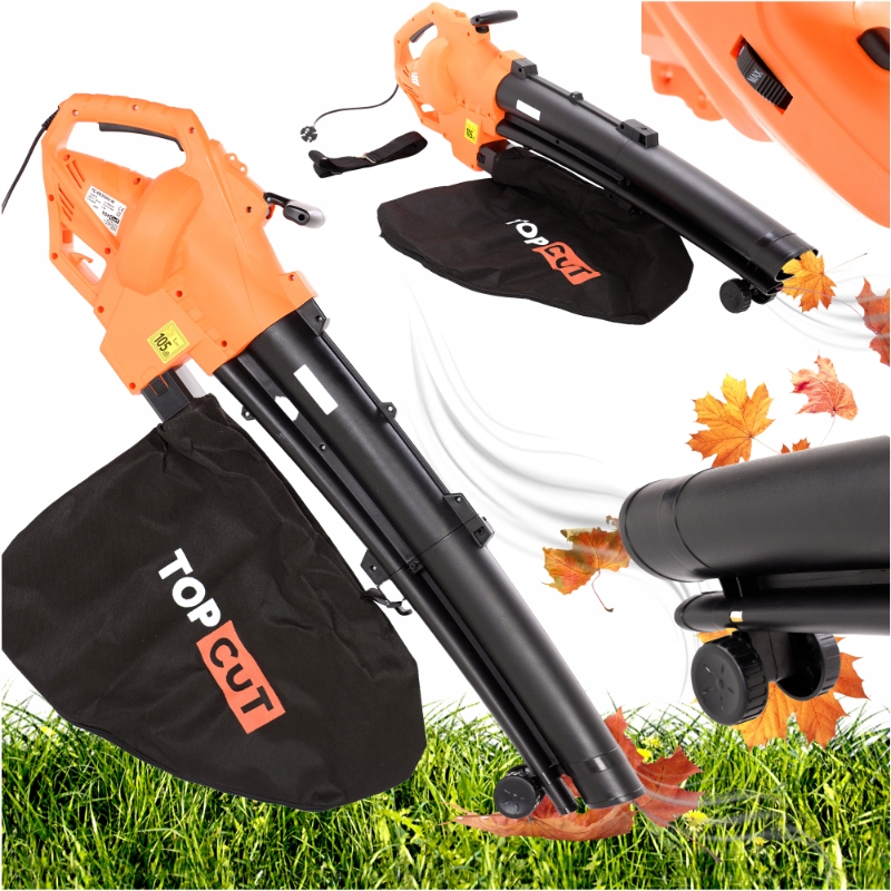 Odkurzacz Dmuchawa Do Liści Top Cut TC-DE3500-W Rozdrabniacz 3500W 270KM/H