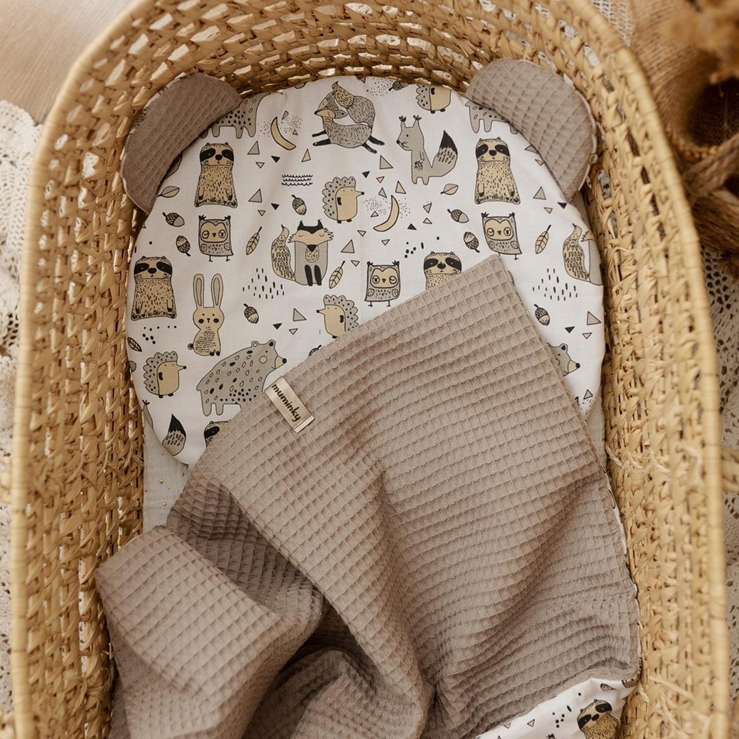 

Komplet Do Łóżeczka 75x100 Kocyk i Poduszka Wafel