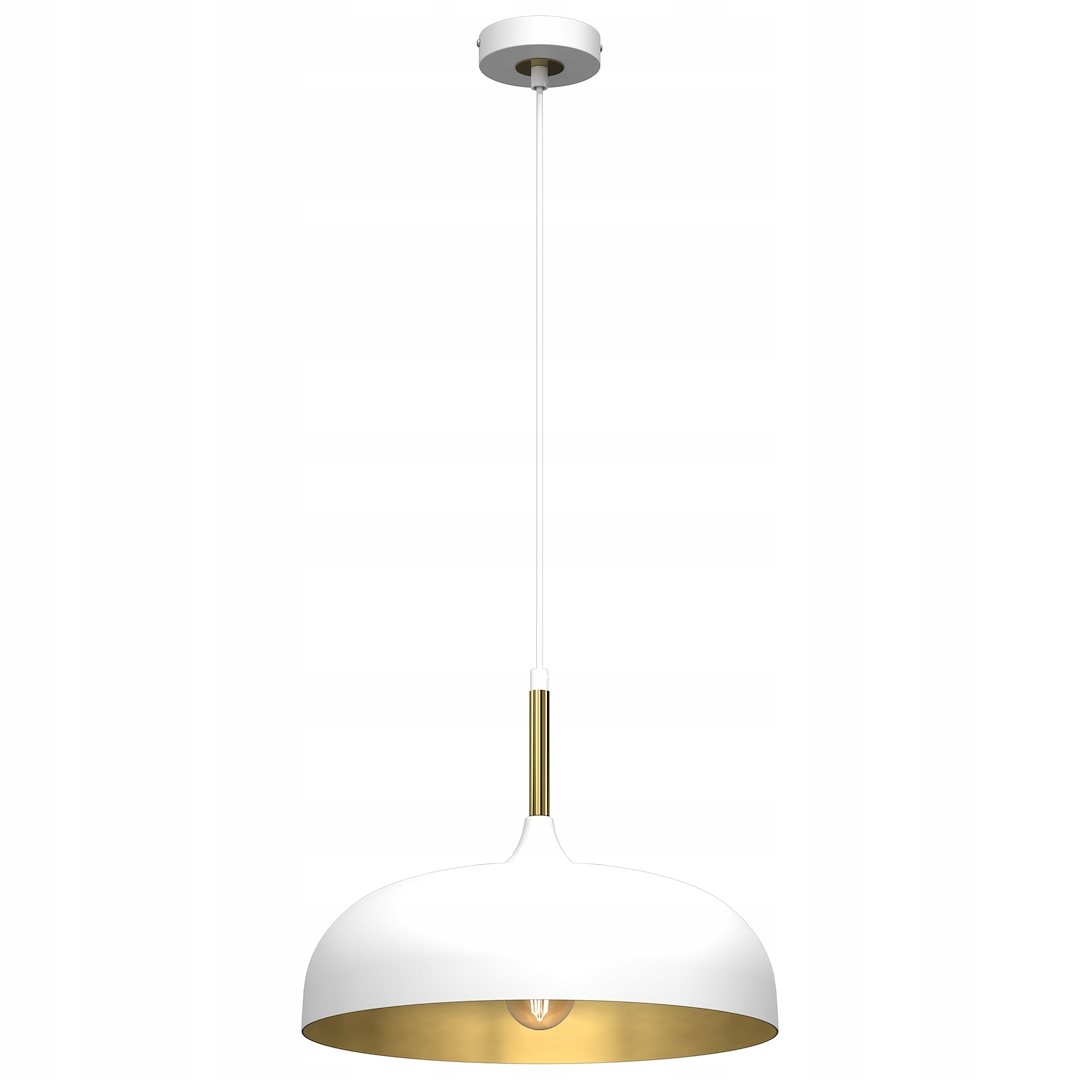 Závěsná lampa Eko-Light Lincoln MLP8031 1xE27 35 cm bílá zlatá, nastavitelná