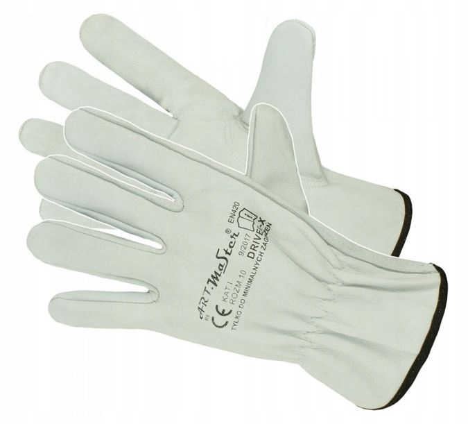 Rękawice robocze kozia skóra driver kat.1 9