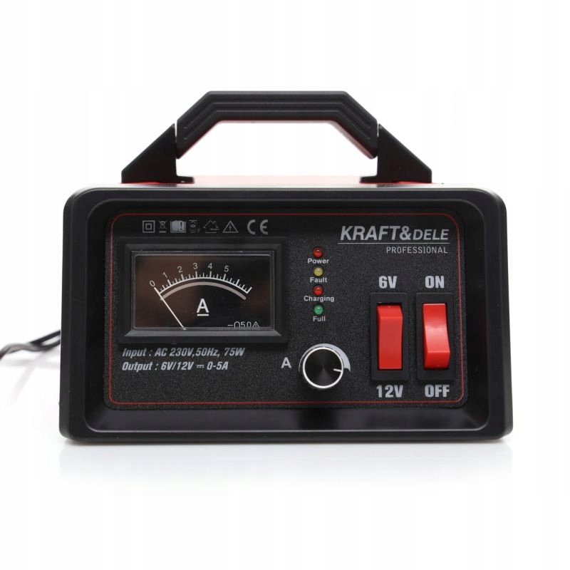 PROSTOWNIK SAMOCHODOWY ŁADOWARKA 6/12V 75Ah LED EAN (GTIN) 5903175334039